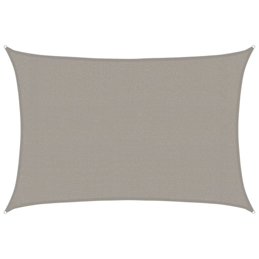 Sonnensegel 160 g/m² Rechteckig Hellgrau 3x5 m HDPE