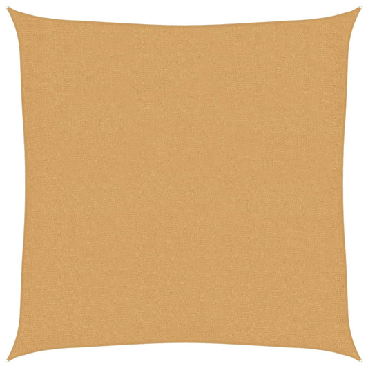 Sonnensegel 160 g/m² Quadratisch Sandfarbe 3x3 m HDPE
