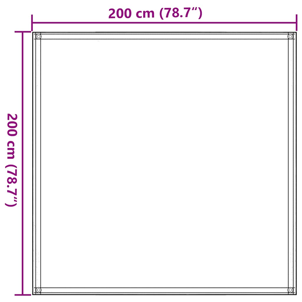 Zeltteppich Sandfarbe 200x200 cm HDPE
