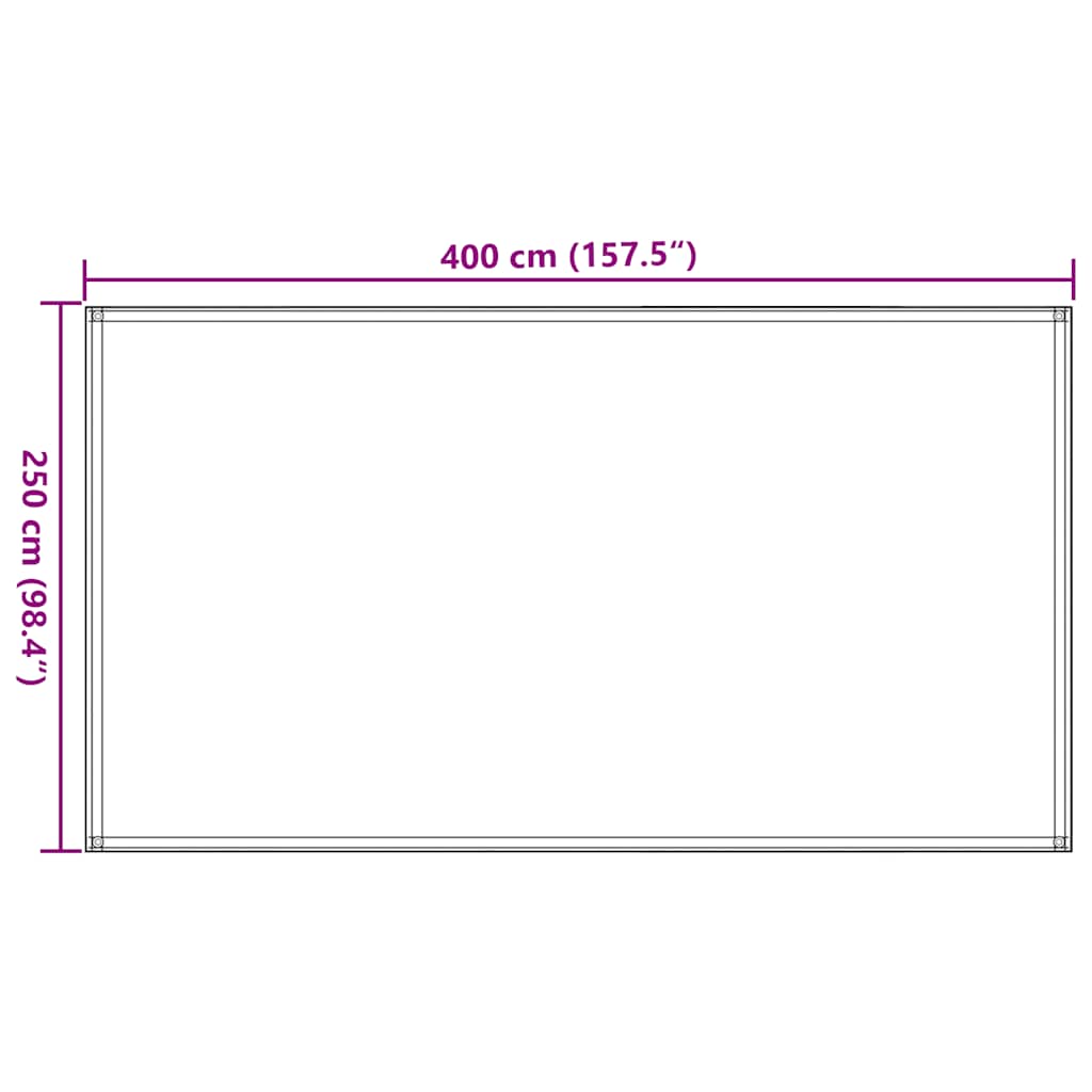 Zeltteppich Sandfarbe 250x400 cm HDPE