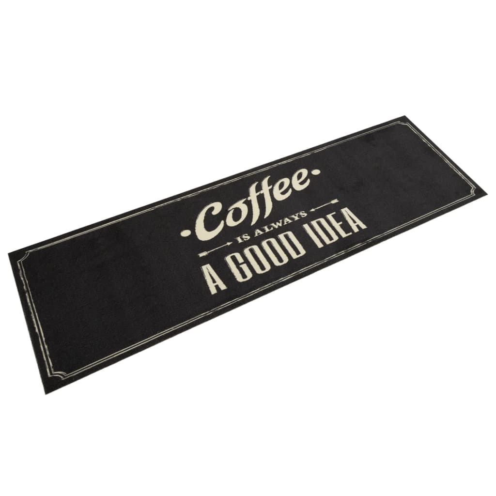 Køkkentæppe Vaskbar Kaffe 45x150 cm Fløjl