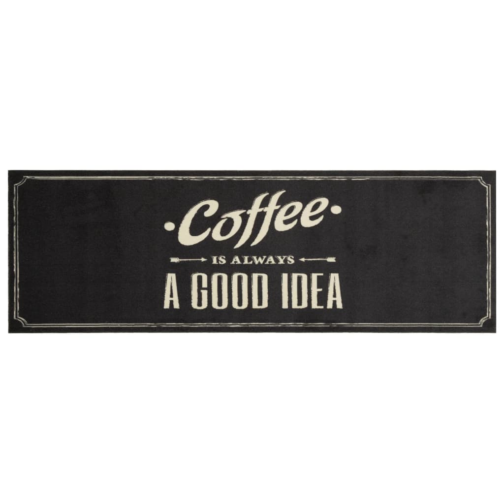 Køkkentæppe Vaskbar Kaffe 60x180 cm Fløjl