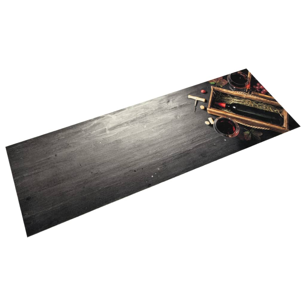 Køkkentæppe Vaskbar vinflaske 45x150 cm Fløjl