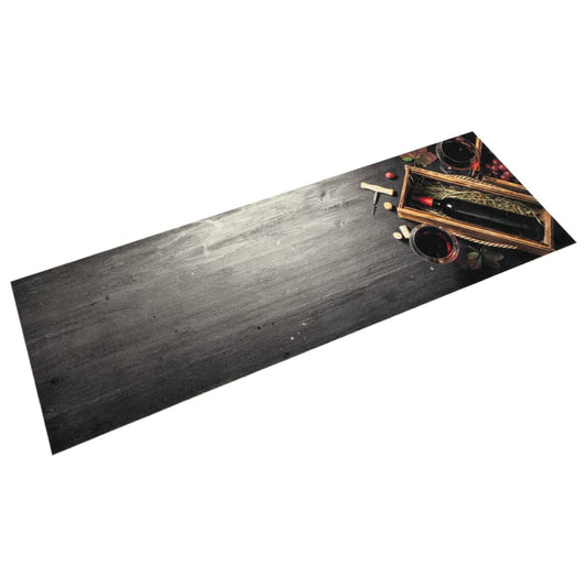 Køkkentæppe Vaskbar vinflaske 45x150 cm Fløjl