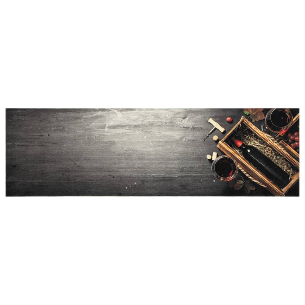 Køkkentæppe Vaskbar vinflaske 45x150 cm Fløjl