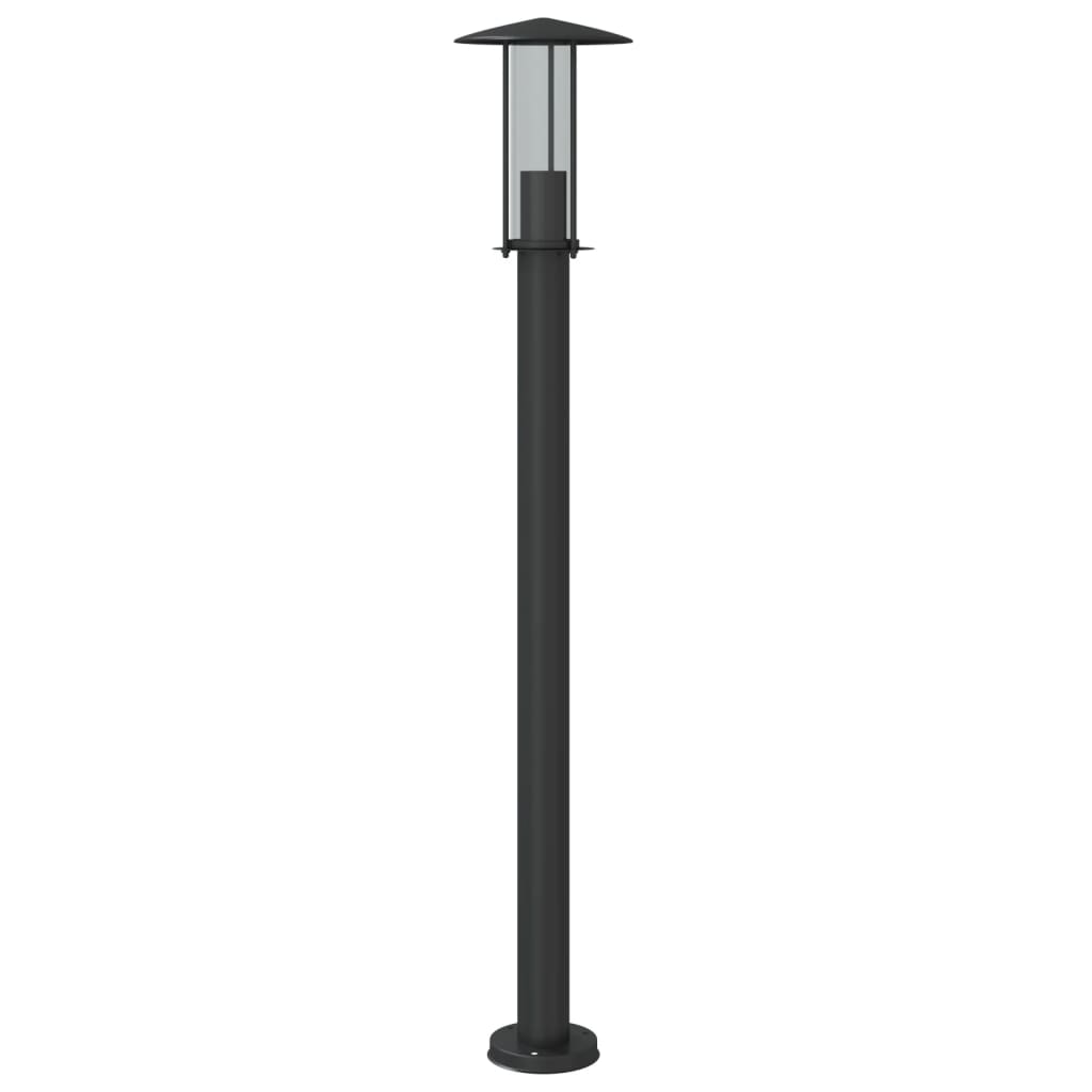 Path Lights 3 stk Sort 100 cm Rustfrit Stål