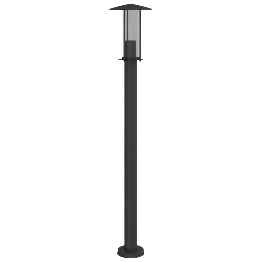 Path Lights 3 stk Sort 100 cm Rustfrit Stål