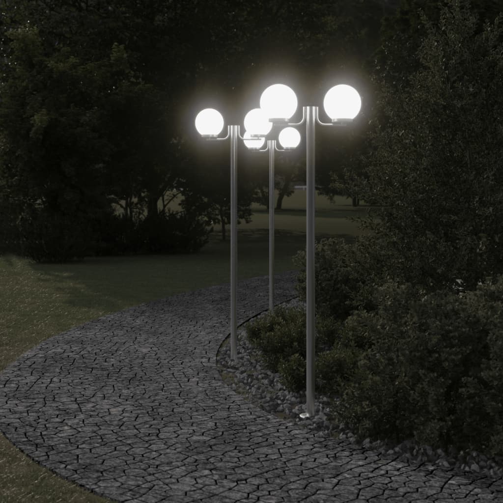 Stilygter 3 stk sølv 215 cm rustfrit stål