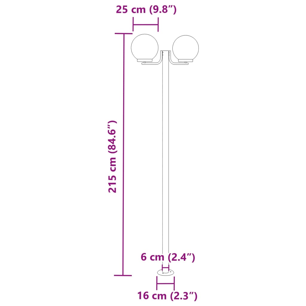 Stilygter 3 stk sølv 215 cm rustfrit stål