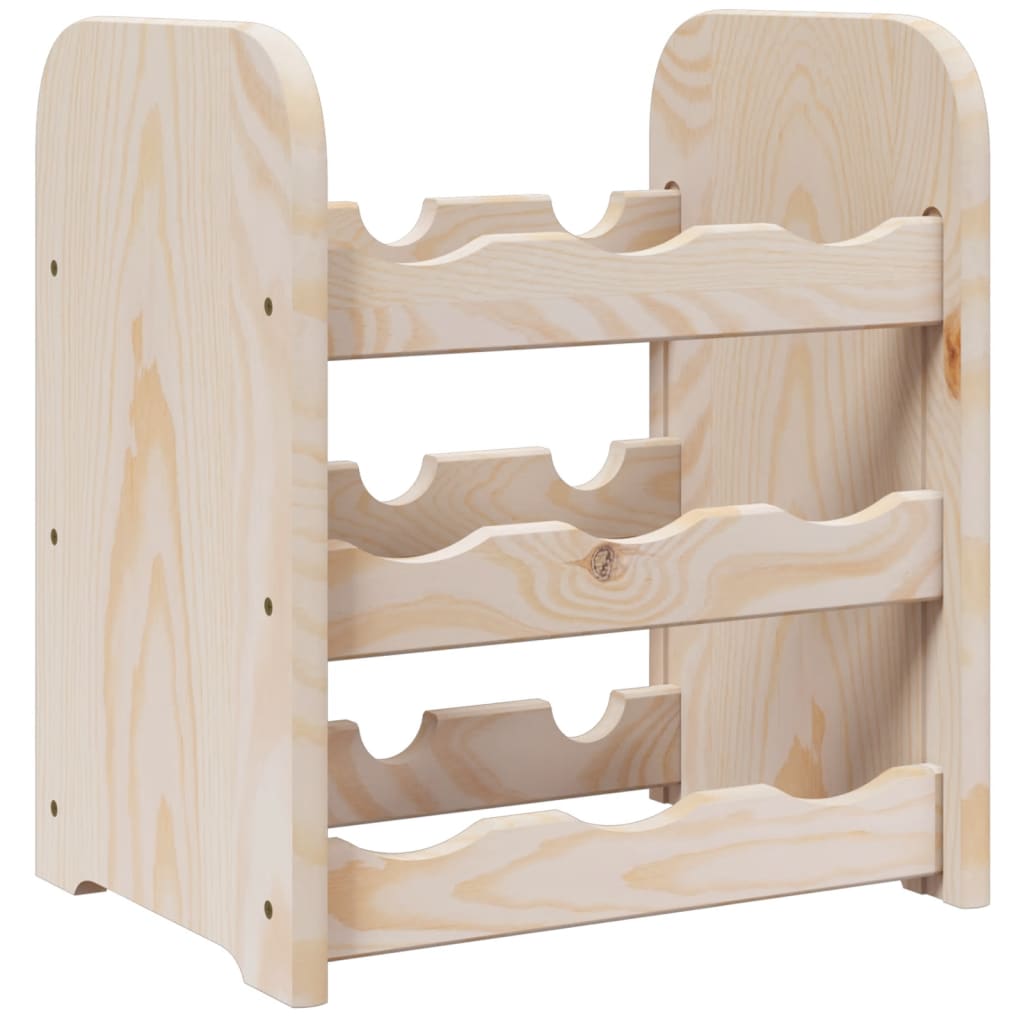 Vinreol 33x25x37 cm massiv fyrretræ