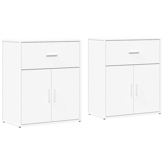 Sideboards 2 Stk. Weiß 60x31x70 cm Holzwerkstoff