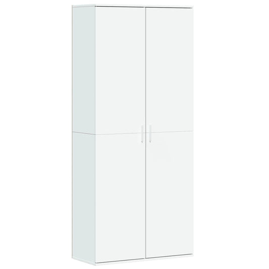 Highboard Weiß 80x35x180 cm Holzwerkstoff