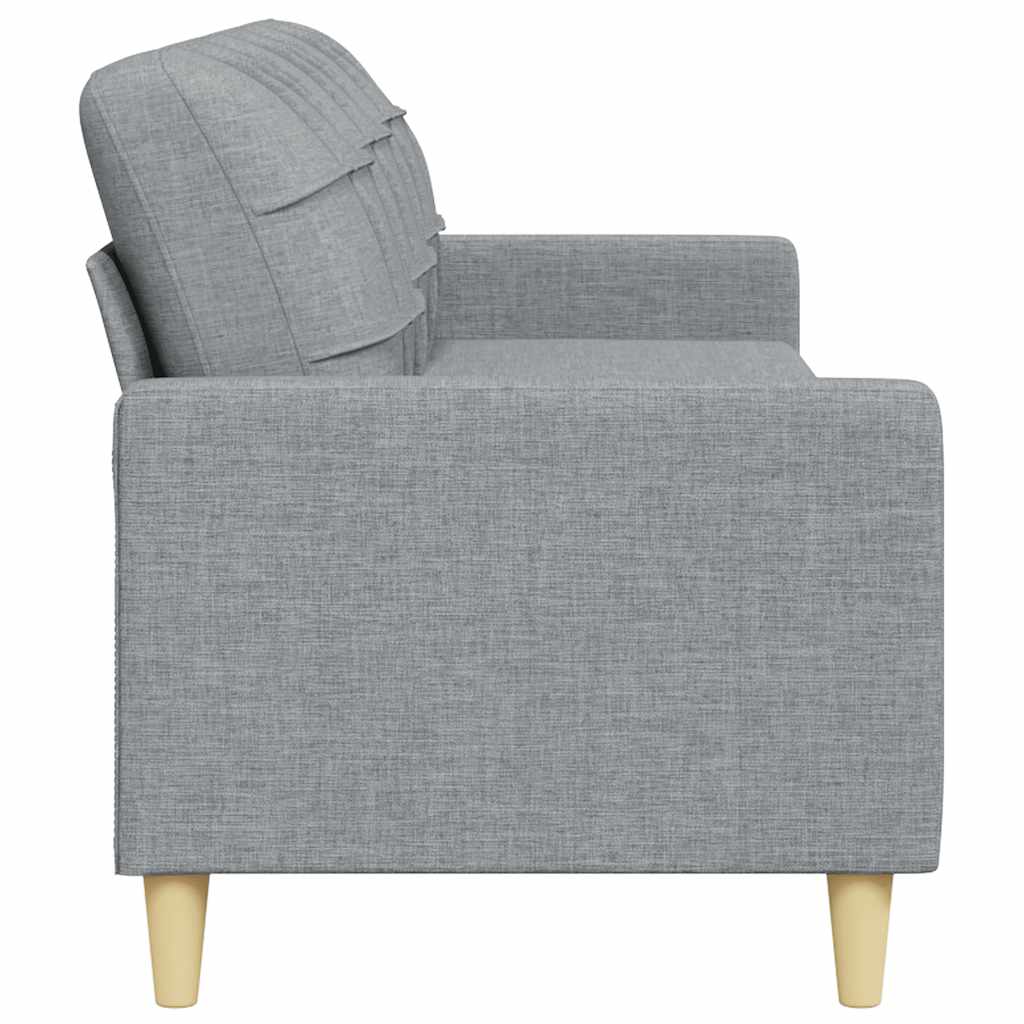 3-personers sofa lysegrå 210 cm stof
