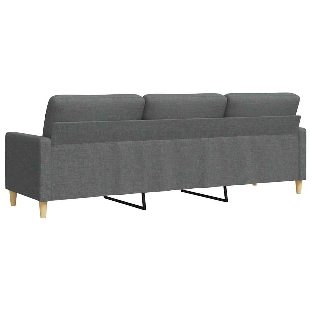 3-personers sofa mørkegrå 210 cm stof