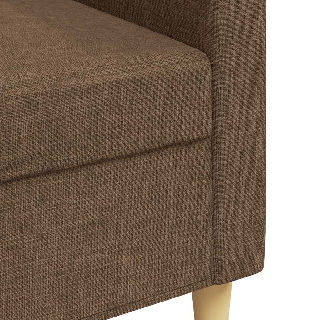 3-personers sofa brun 210 cm stof