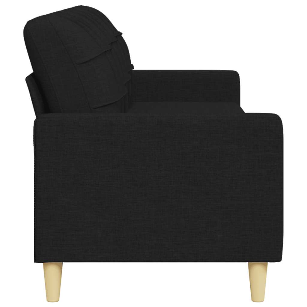 3-personers sofa sort 210 cm stof