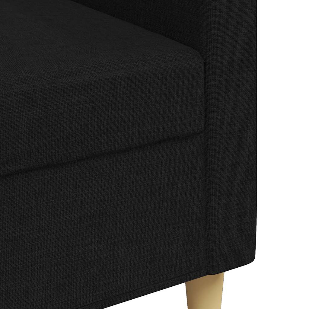 3-personers sofa sort 210 cm stof
