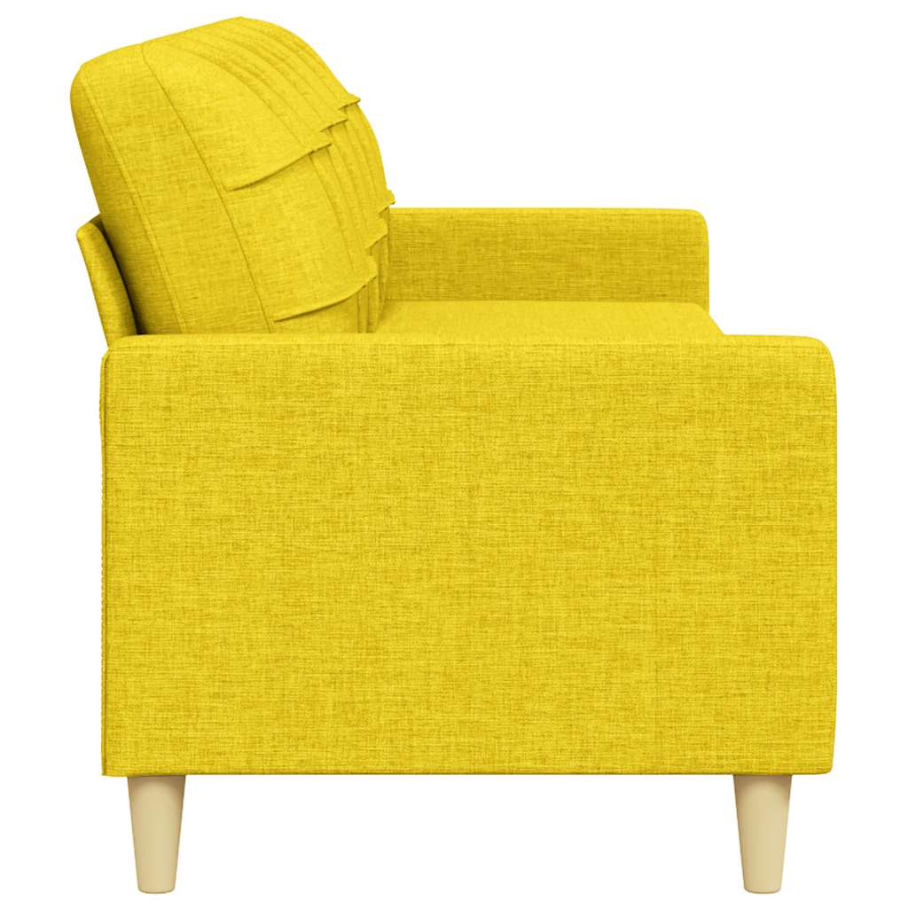 3-personers sofa lys gul 210 cm stof