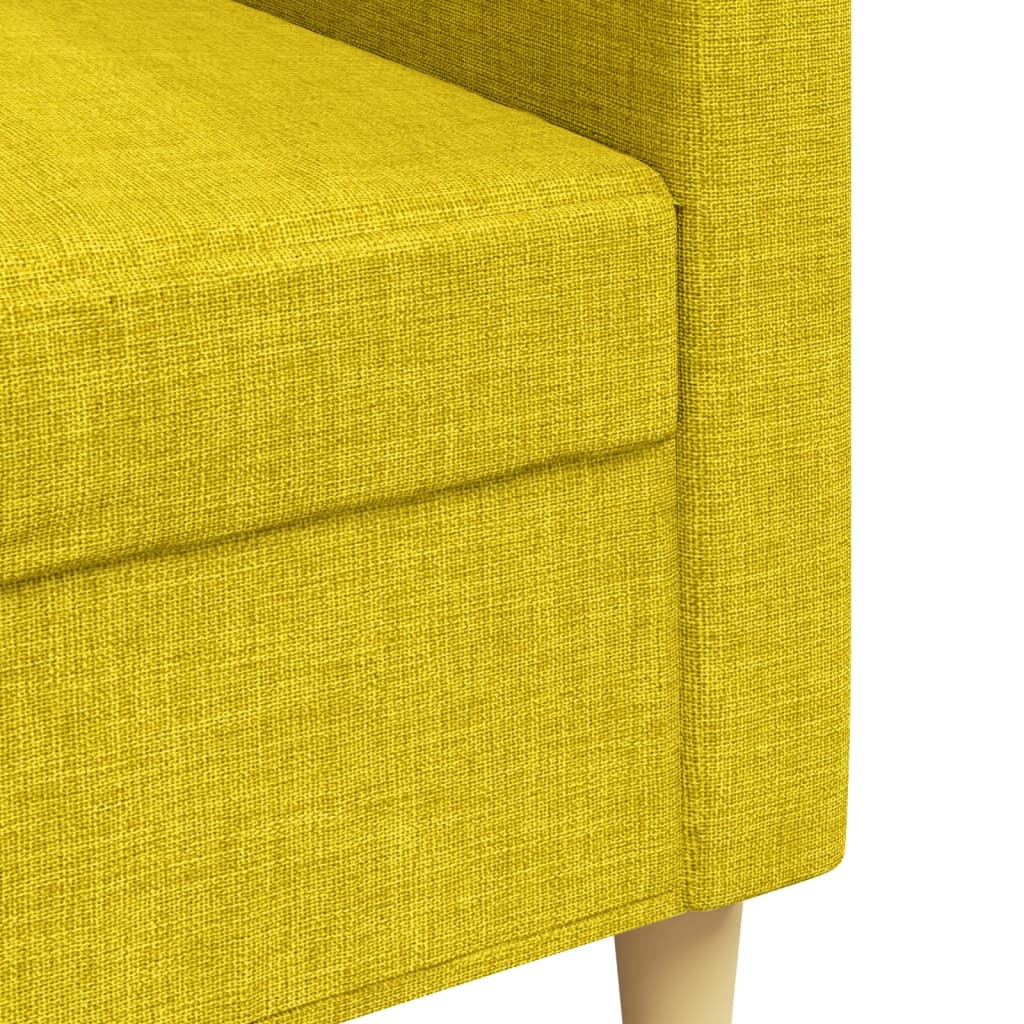 3-personers sofa lys gul 210 cm stof