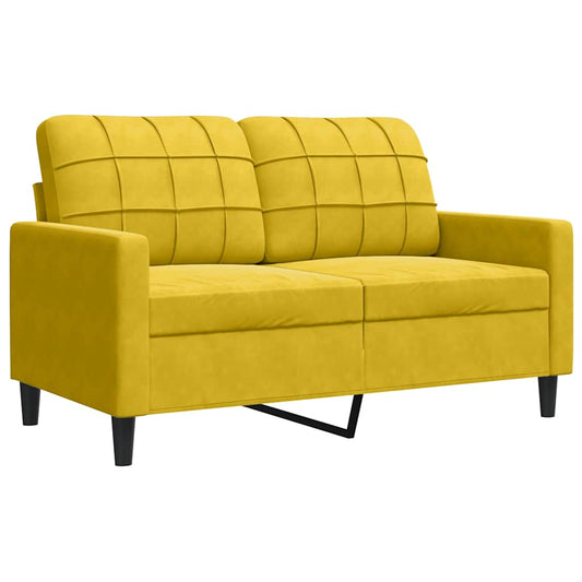 2-Sitzer-Sofa Gelb 120 cm Samt