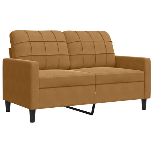 2-Sitzer-Sofa Braun 120 cm Samt