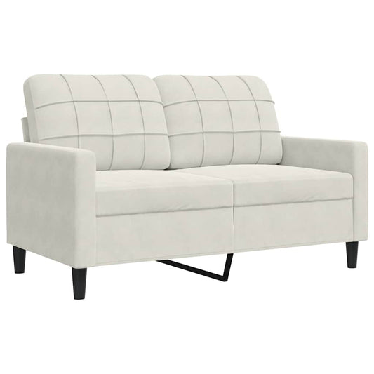 2-Sitzer-Sofa Creme 120 cm Samt