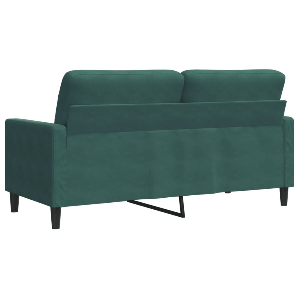 2-personers sofa mørkegrøn 140 cm fløjl