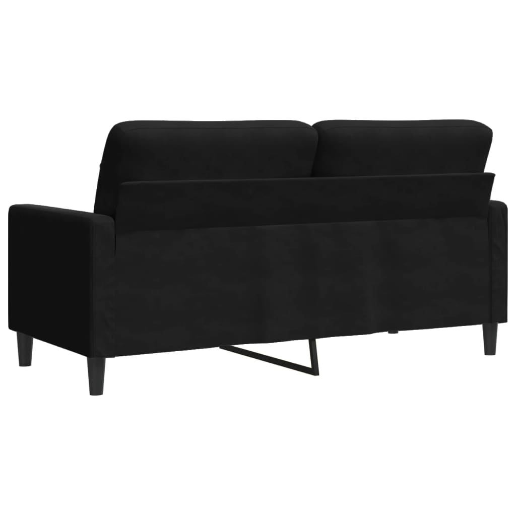 2-personers sofa sort 140 cm fløjl