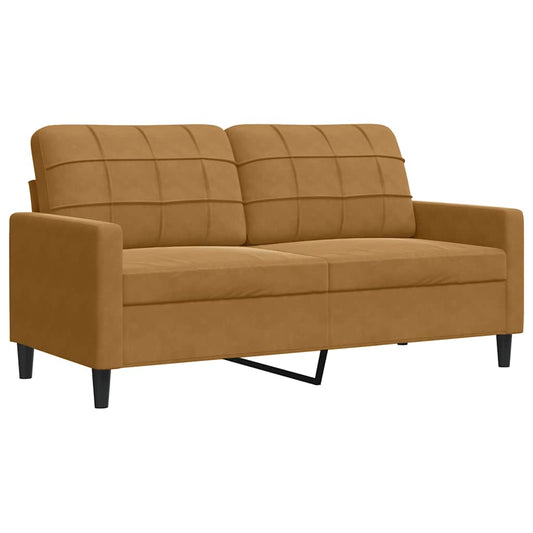 2-Sitzer-Sofa Braun 140 cm Samt