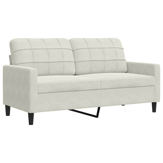 2-Sitzer-Sofa Creme 140 cm Samt