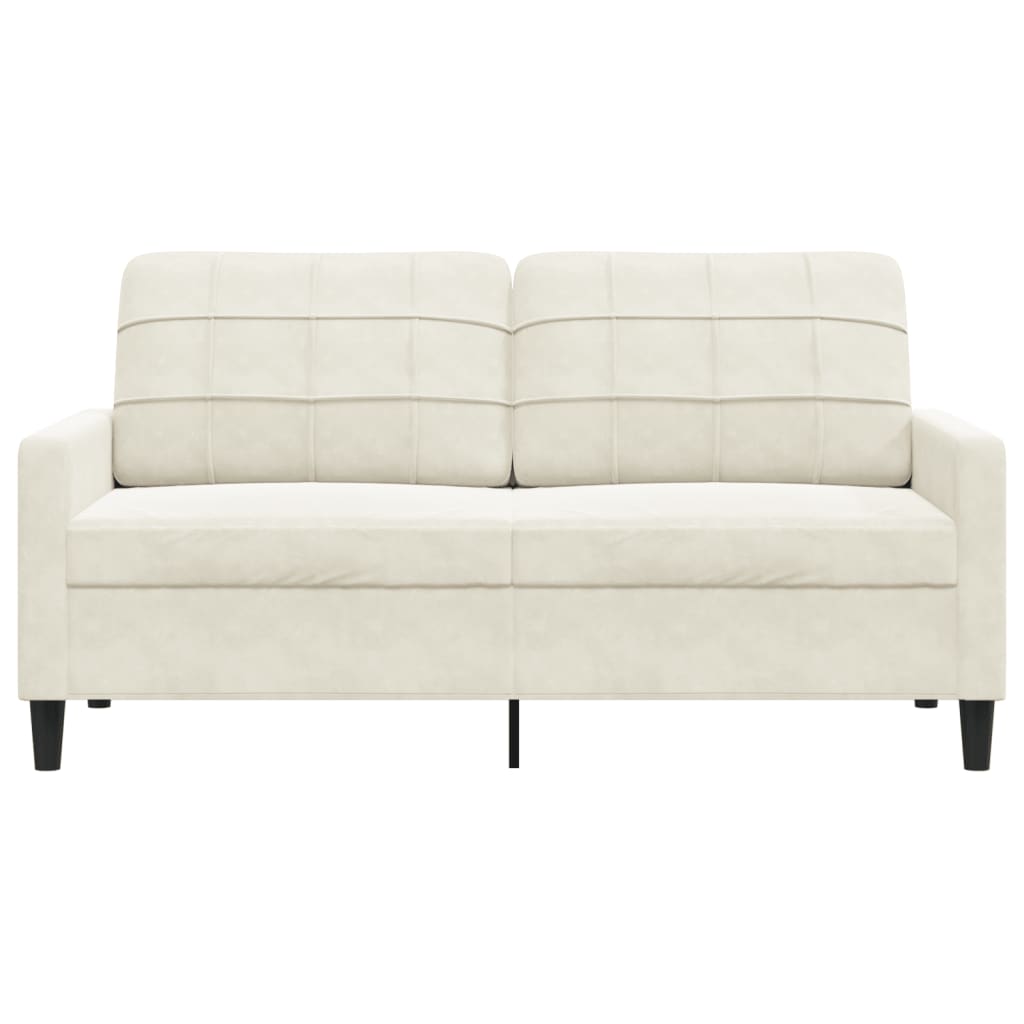 2-personers sofa creme 140 cm fløjl