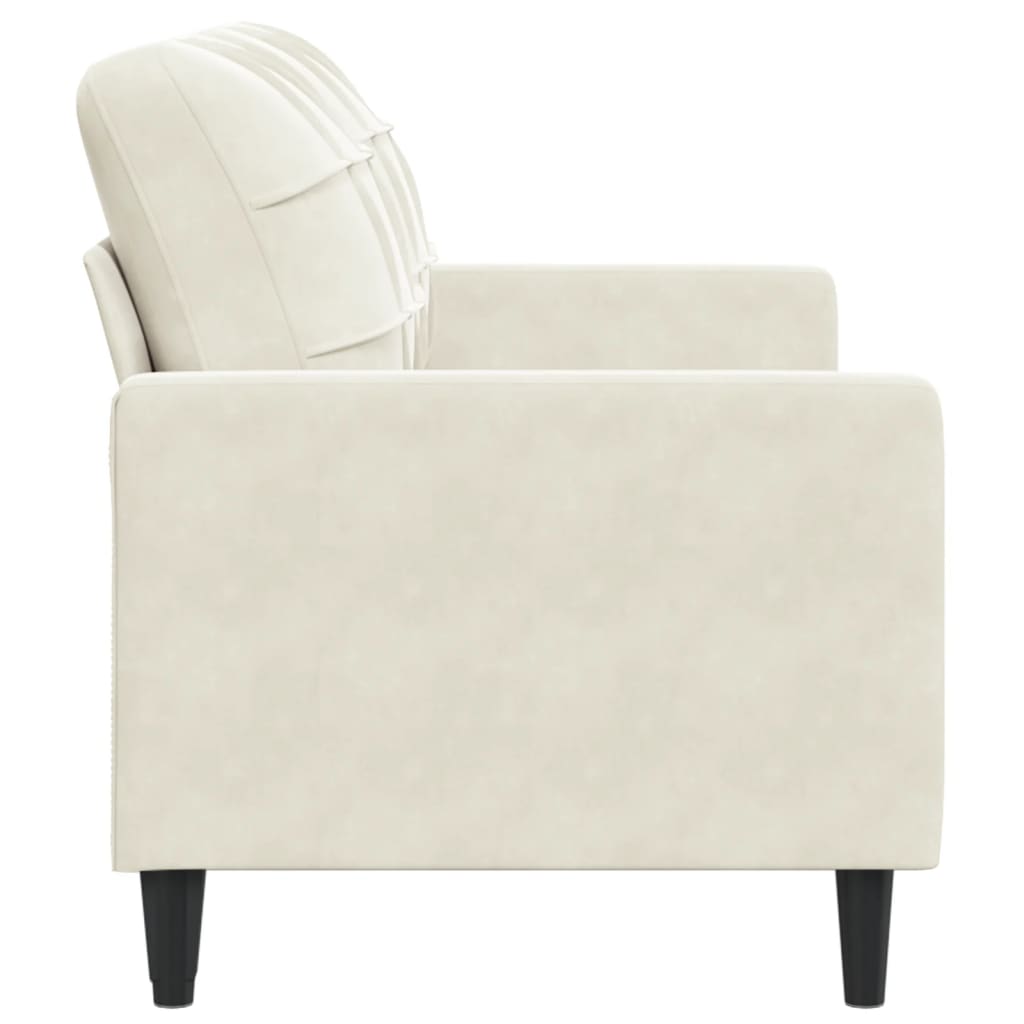 2-personers sofa creme 140 cm fløjl