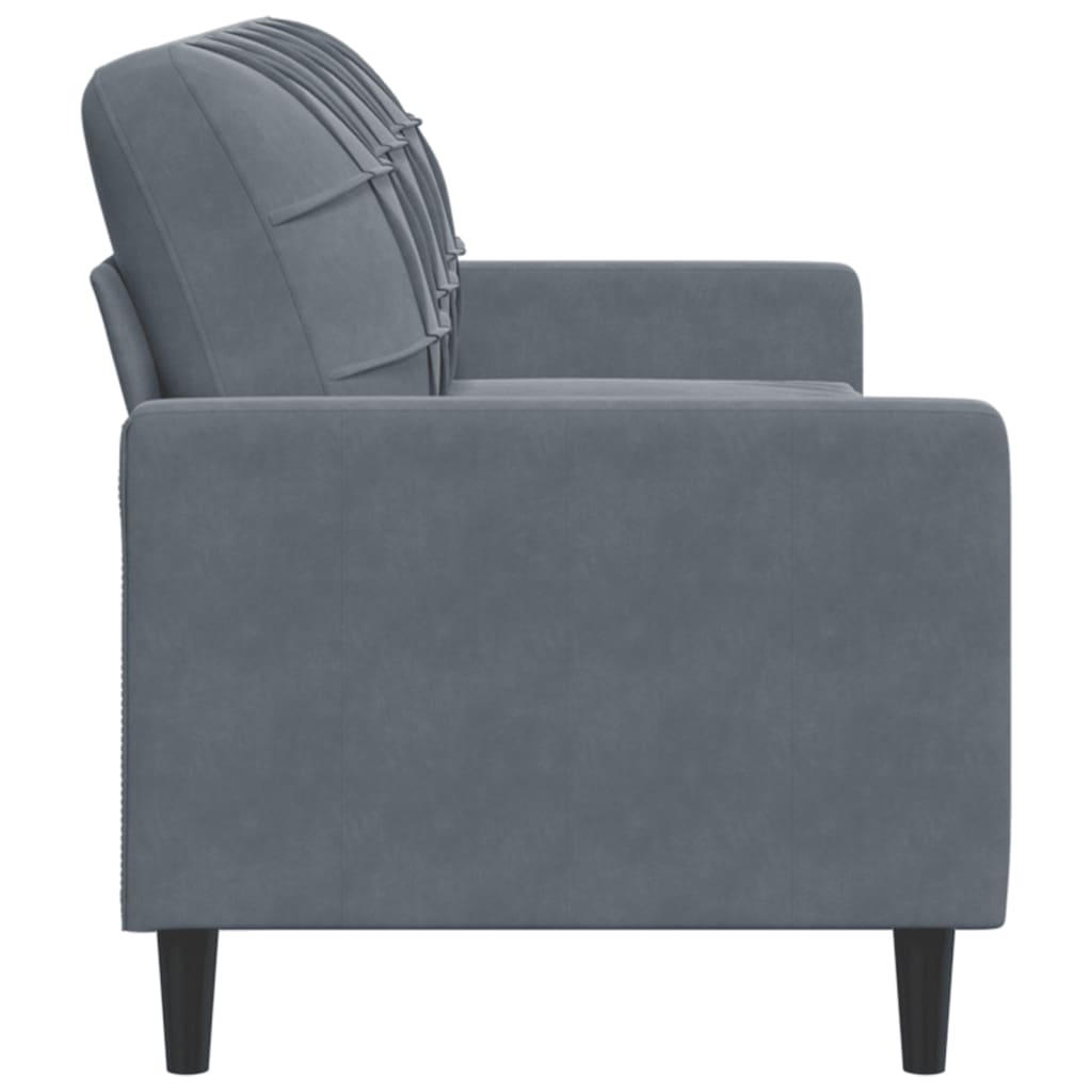 3-personers sofa mørkegrå 180 cm fløjl