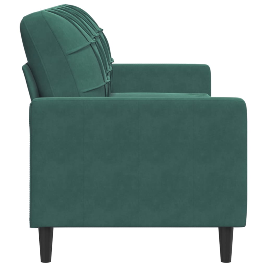 3-personers sofa mørkegrøn 180 cm fløjl