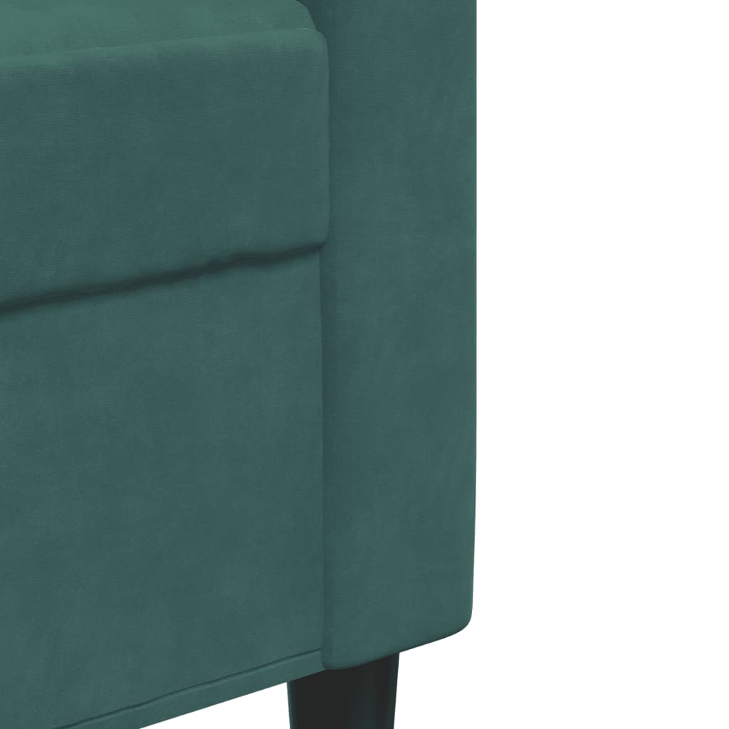 3-personers sofa mørkegrøn 180 cm fløjl