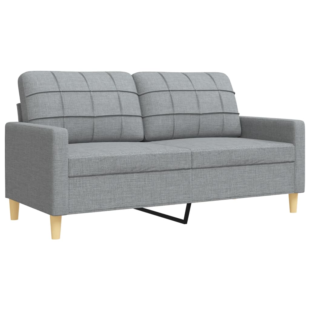 3-delt Sofasæt lysegråt stof