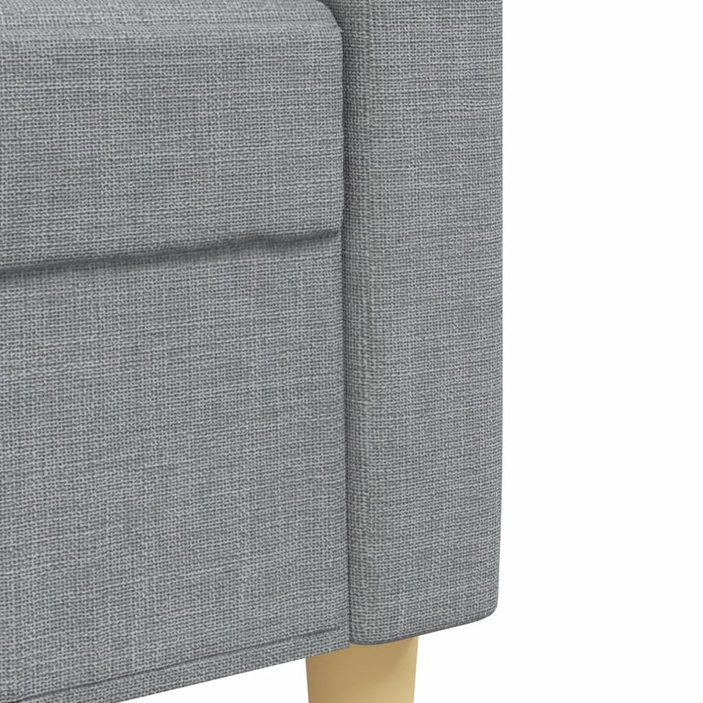 3-delt Sofasæt lysegråt stof