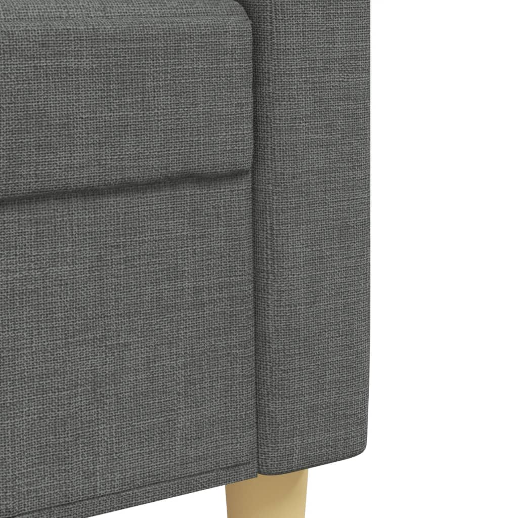 3-delt Sofasæt mørkegrå stof