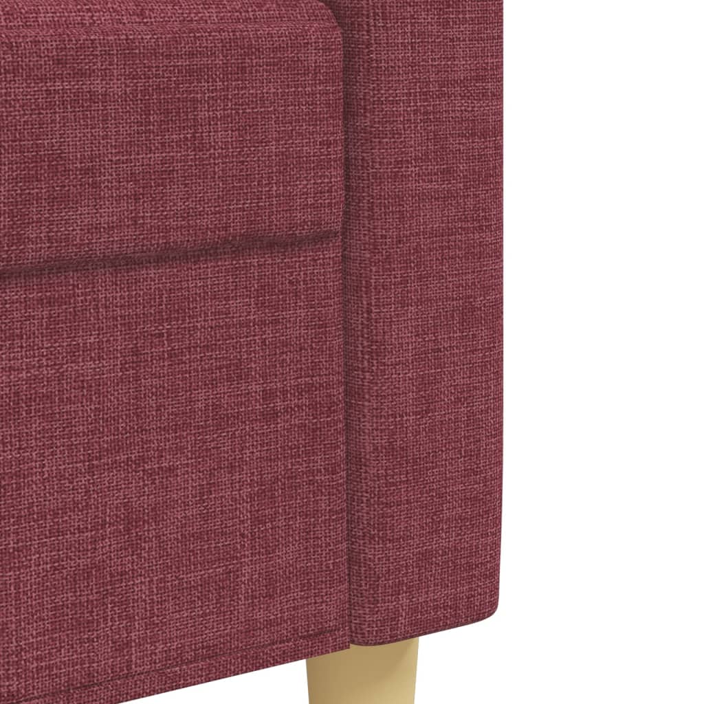 3-delt sofasæt vinrødt stof