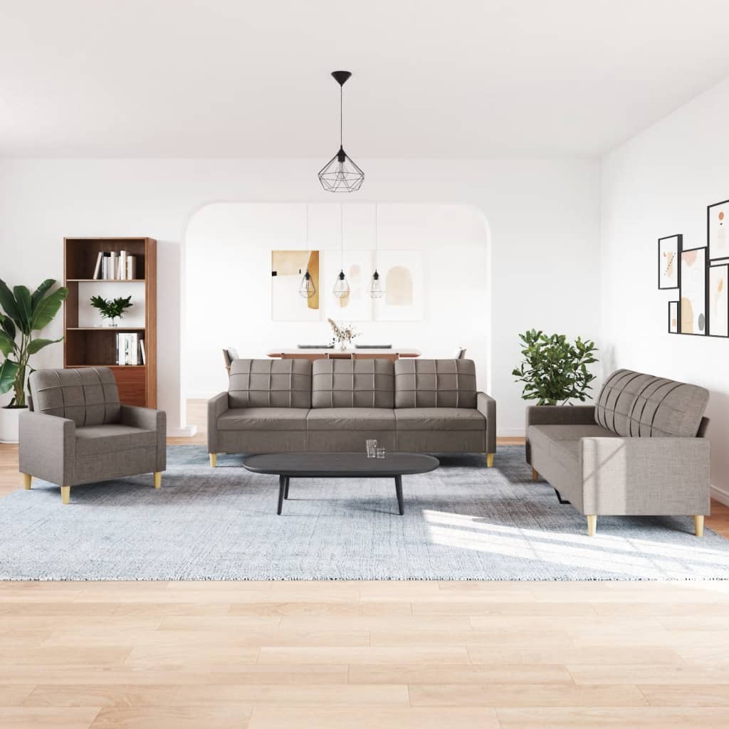 3-delt sofa sæt taupe stof