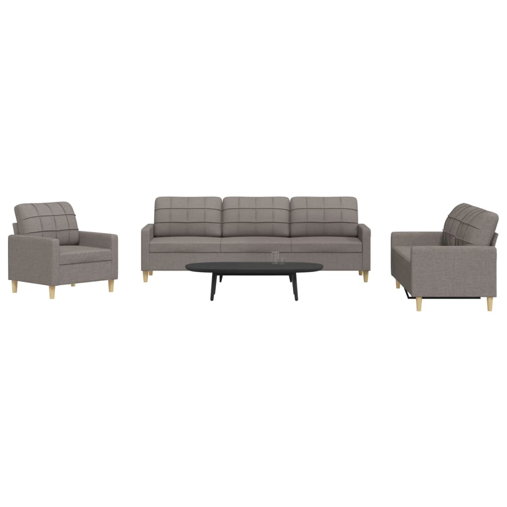 3-delt sofa sæt taupe stof