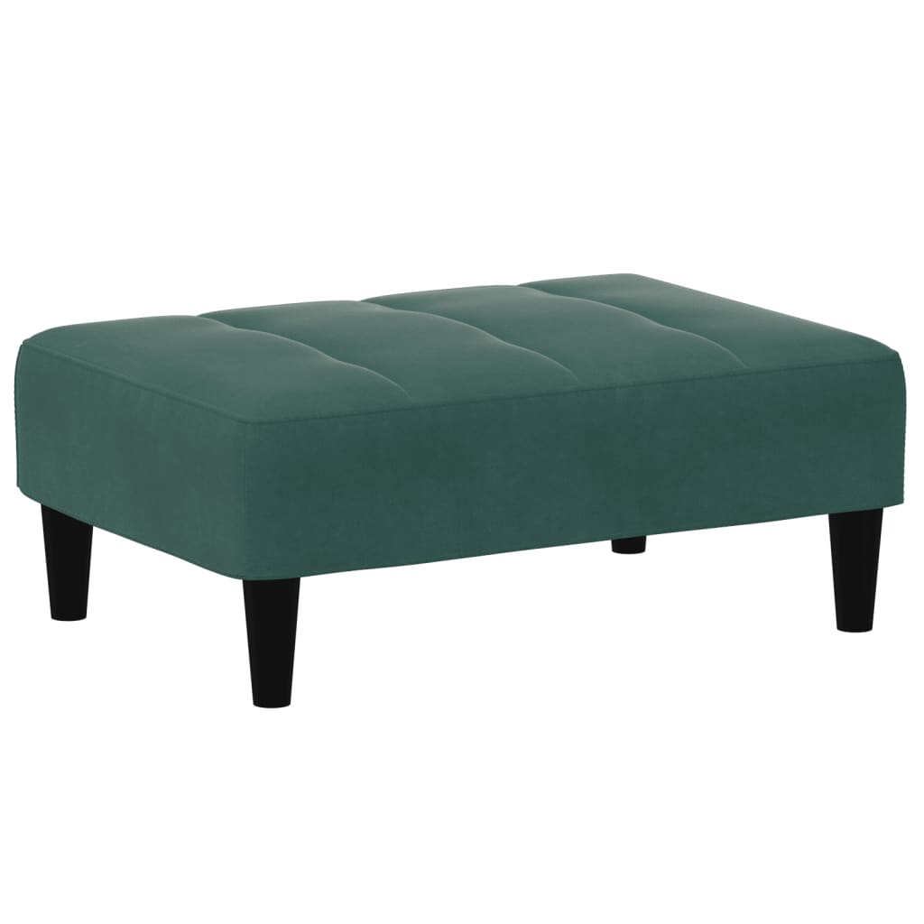 Fußhocker Dunkelgrün 77x55x31 cm Samt