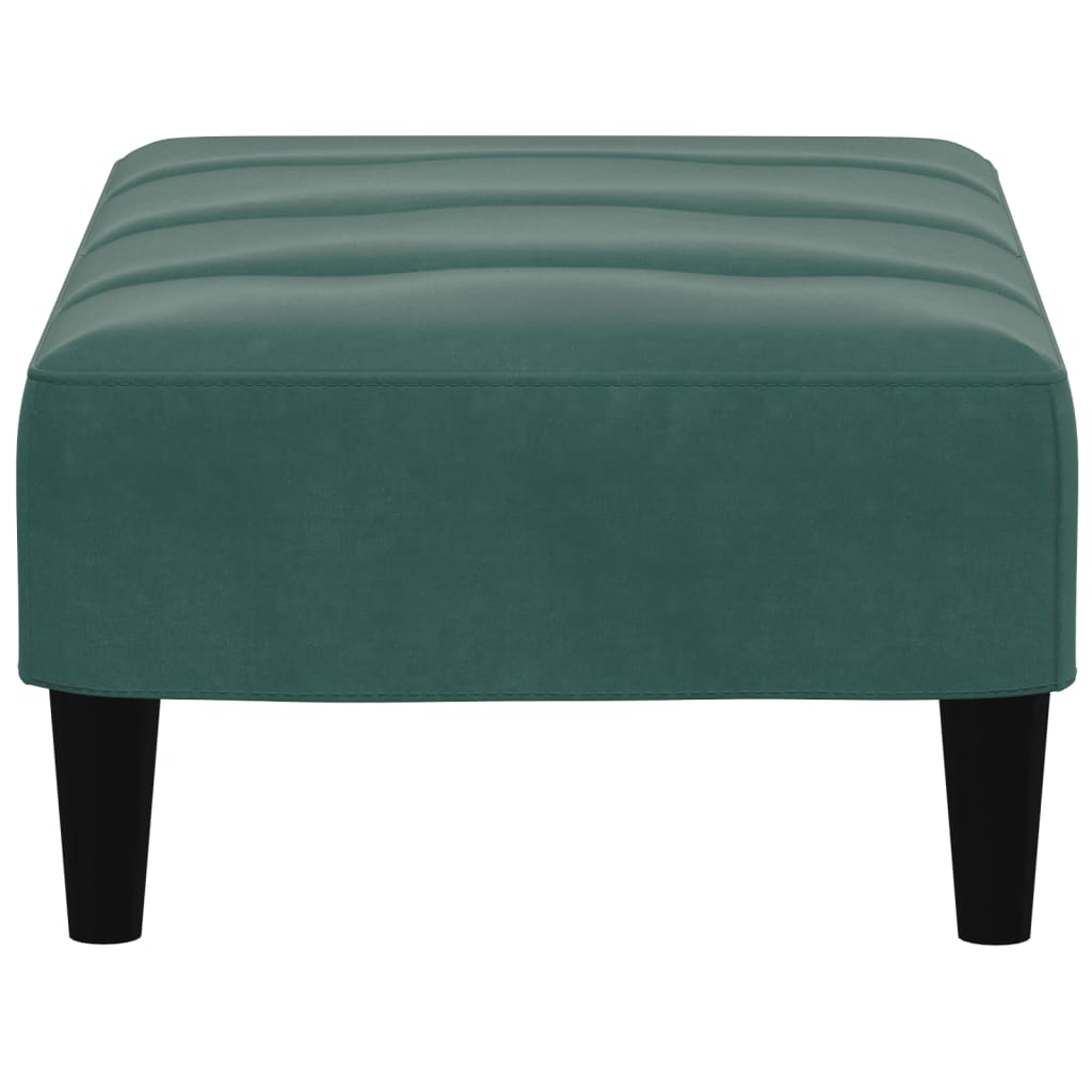 Fußhocker Dunkelgrün 77x55x31 cm Samt