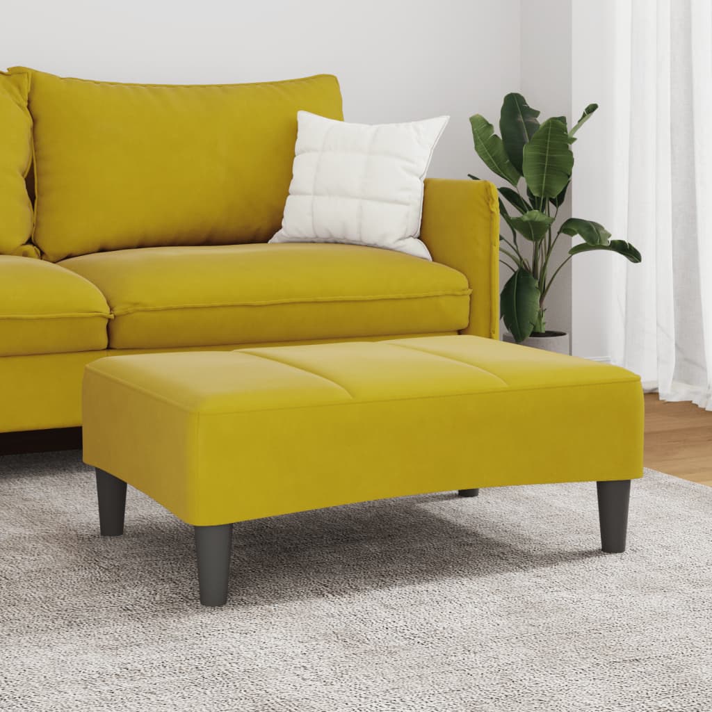 Fußhocker Gelb 77x55x31 cm Samt