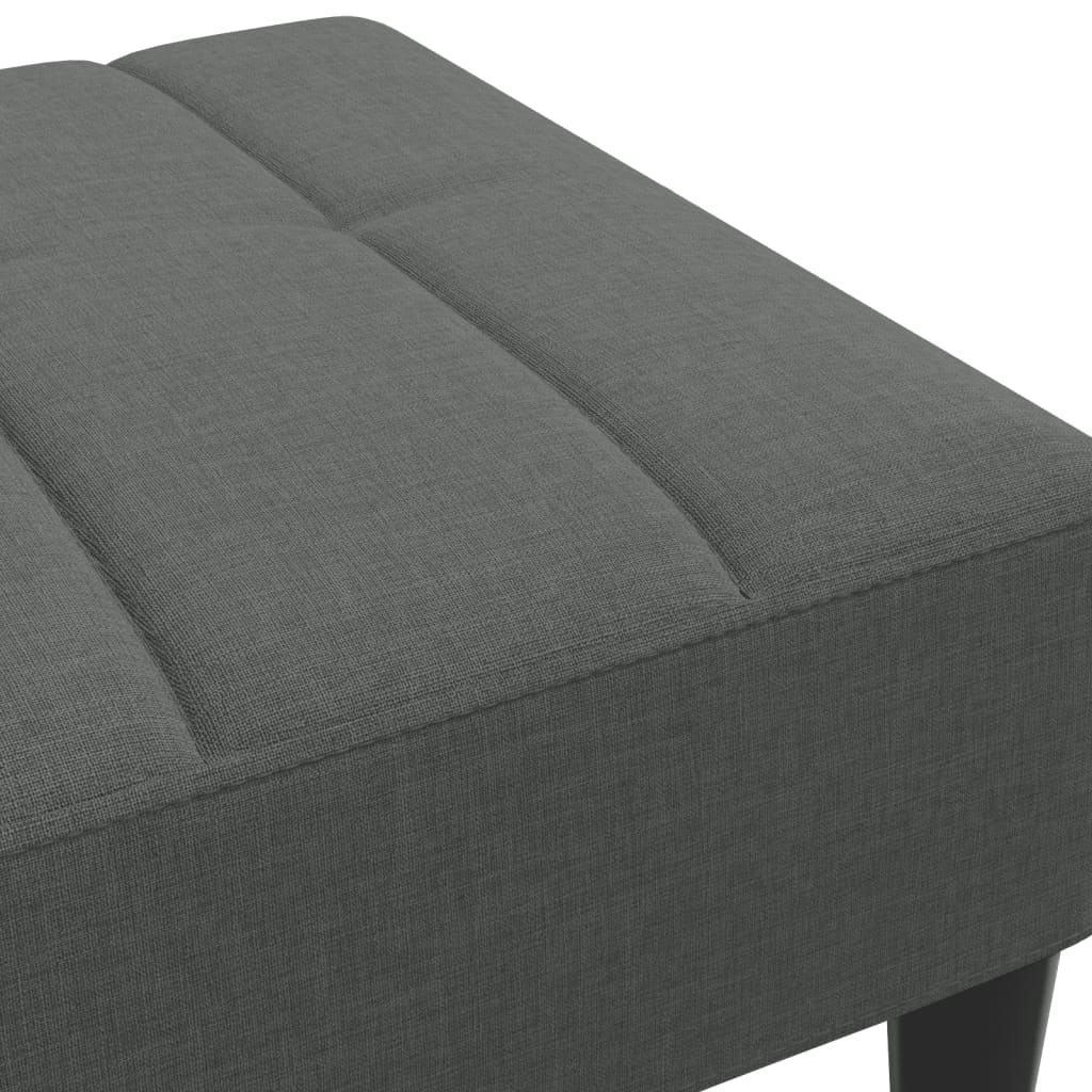 Fußhocker Dunkelgrau 77x55x31 cm Stoff