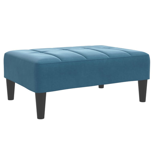 Fußhocker Blau 77x55x31 cm Samt