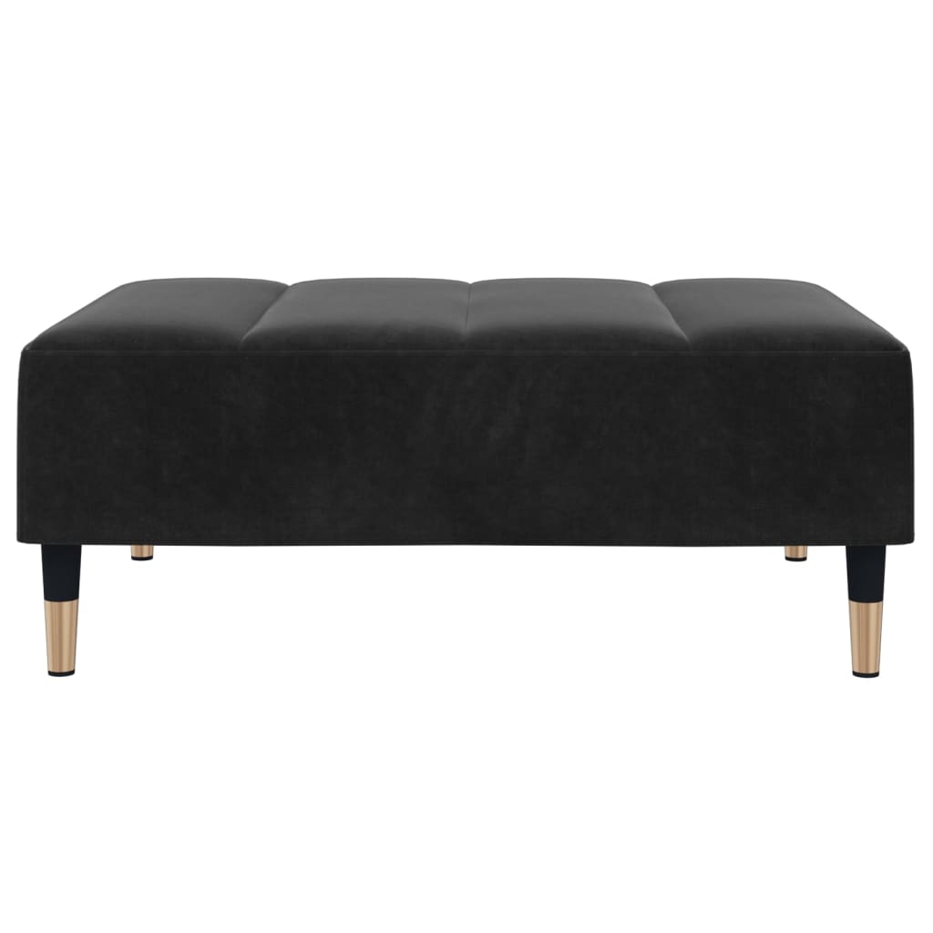 Fußhocker Schwarz 77x55x31 cm Samt