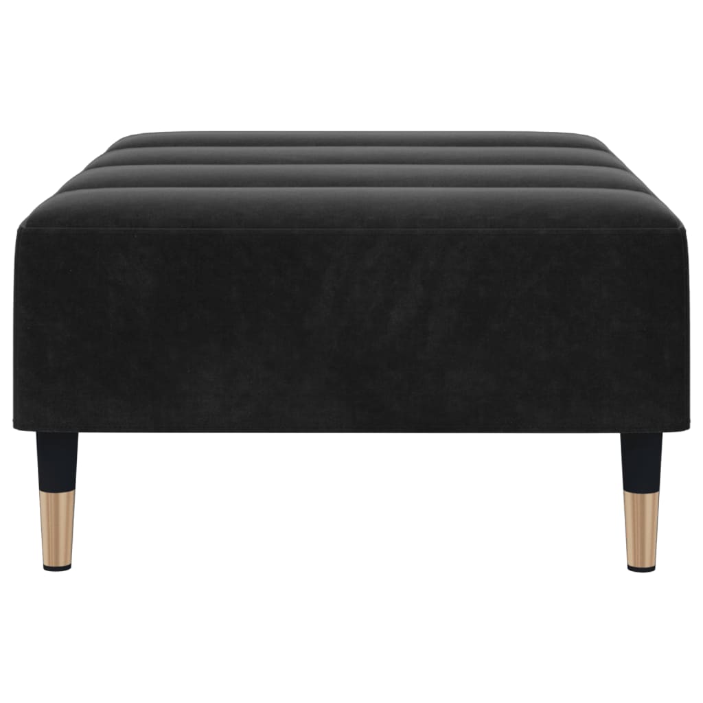Fußhocker Schwarz 77x55x31 cm Samt