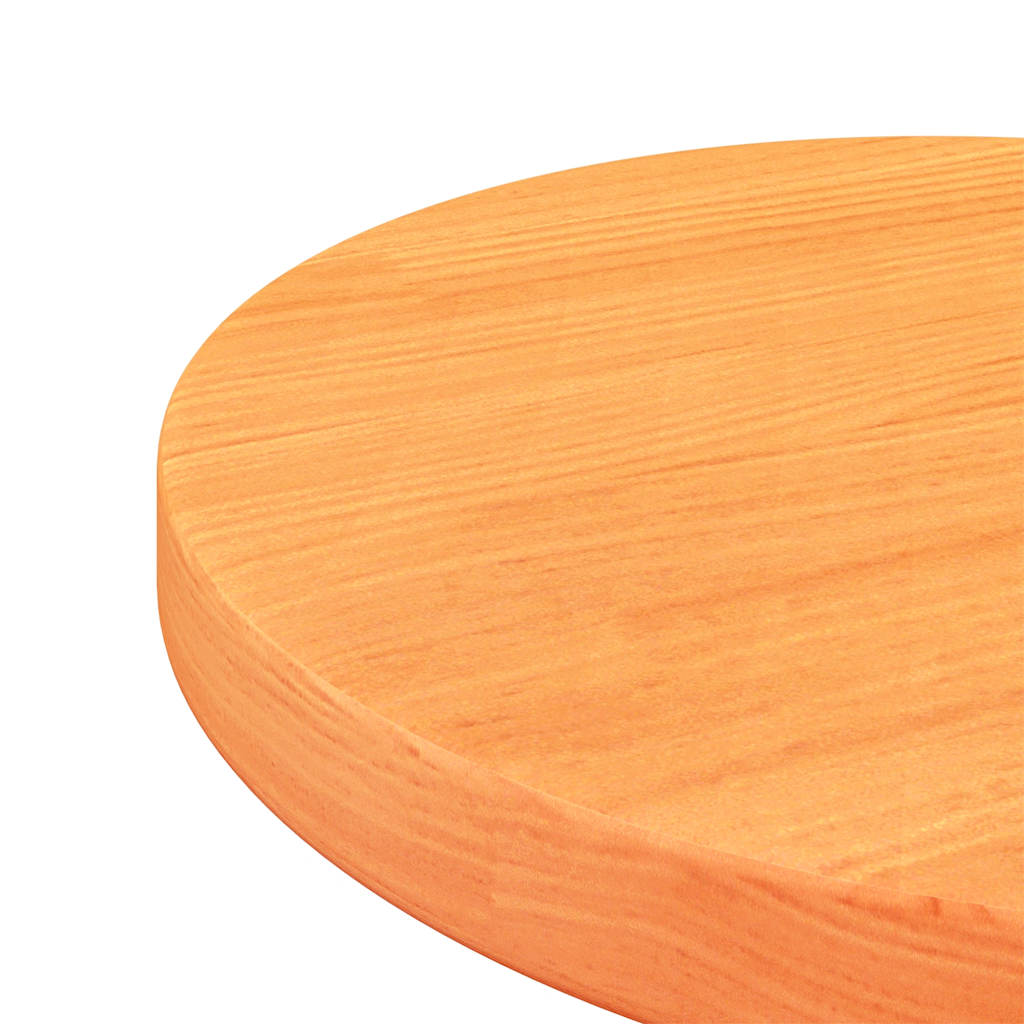 Bordplade rund voksbrun Ø30x2,5 cm massivt fyrretræ