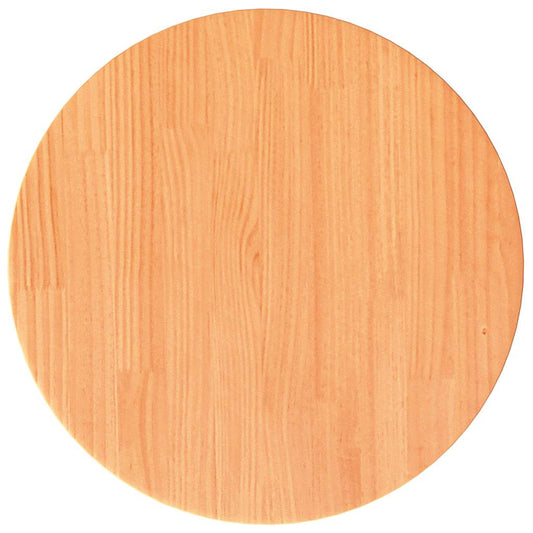Tischplatte Rund Wachsbraun Ø40x2,5 cm Massivholz Kiefer